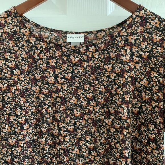 Ava & Viv Women's Plus Floral Print Dress, Size X - Picture 4 of 11